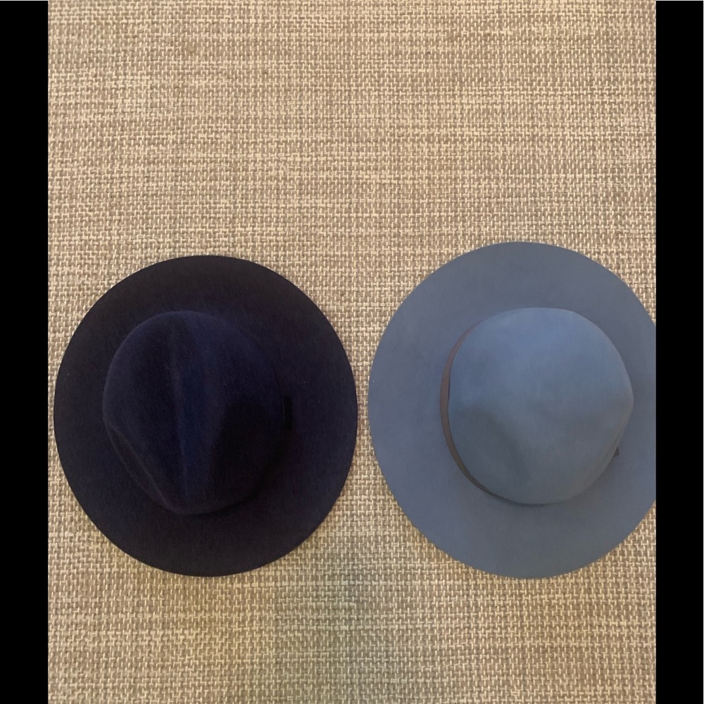 Super bundle! 2 blue wool hats. Braxton & Banana R
